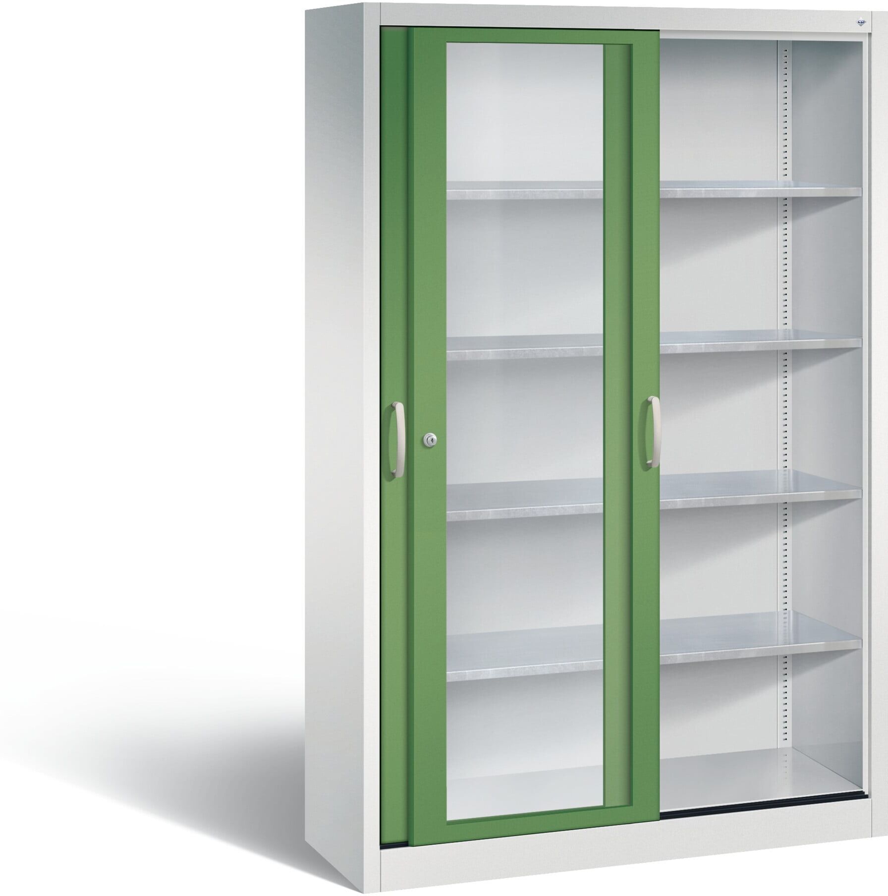 C+P Schiebetürenschrank Acurado, H1950xB1200xT400mm, Front Resedagrün, Korpus Lichtgrau (2049-055) ; C + P Möbelsysteme (2049-055 S10033)