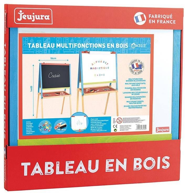 Jeujura Tableau multifonctions en bois avec fonction Dessin
