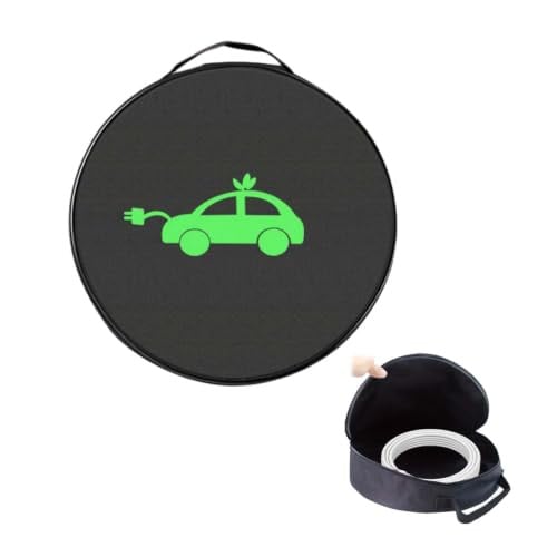 LNGJIN Waterdichte kabelorganizer tas voor elektrische auto's, zwart, 37 x 12 cm