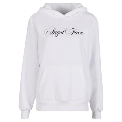 Kapuzensweatshirt MISS TEE "Miss Tee Angel Face Ladies Fluffy Hoody", Damen, Gr. XL, weiß, 70% Baumwolle, 30% Polyester, bedruckt, Rundhals, Sweatshirts
