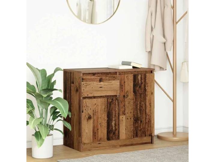 RJPLMFV Anrichte aus Holz, 71 x 35 x 65 cm, mit Schublade Aufbewahrungsmöbel für Wohnzimmer, Esszimmer, Büro, Innenregal, anpassbare Montage, Wandbefestigung