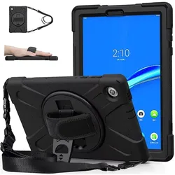 Strado Tablet Case Armor Case with Strap Holder for Lenovo Tab M10 TB-X306X (Lenovo Tab M10), Tablet Hülle, Schwarz