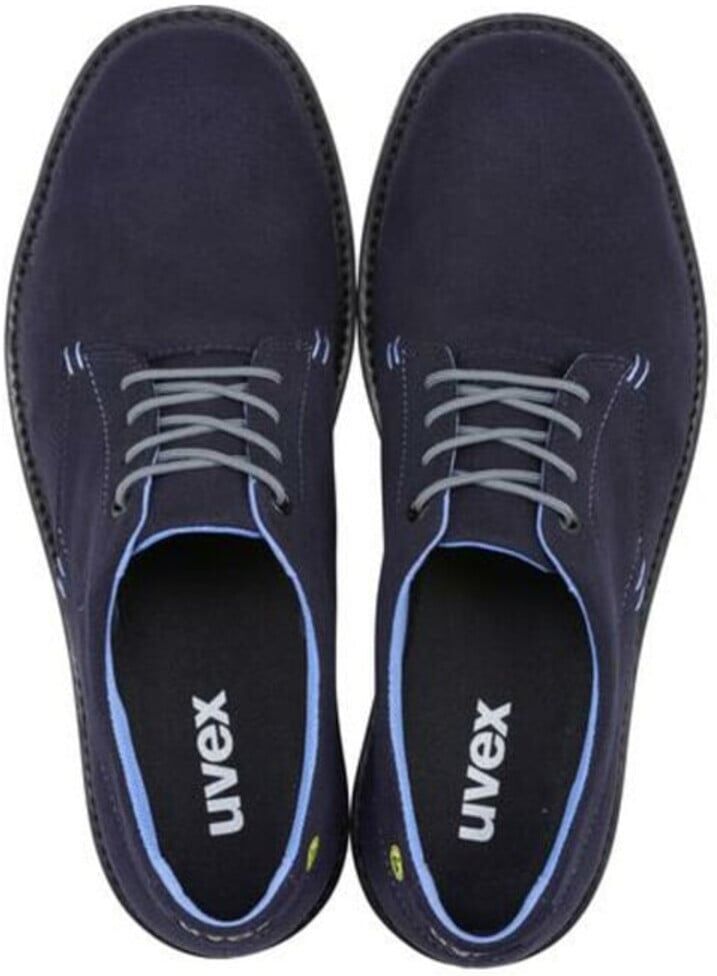 uvex Sicherheitshalbschuhe S3 SRC uvex 1 business aus Mikrovelours, Stahlkappe, Weite 11, Größe 44 (8428244)