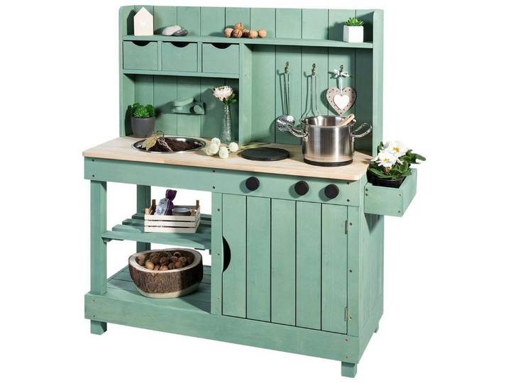 MUDDY BUDDY® Outdoor-Spielküche Explorer Holz, Matschküche, salbeigrün
