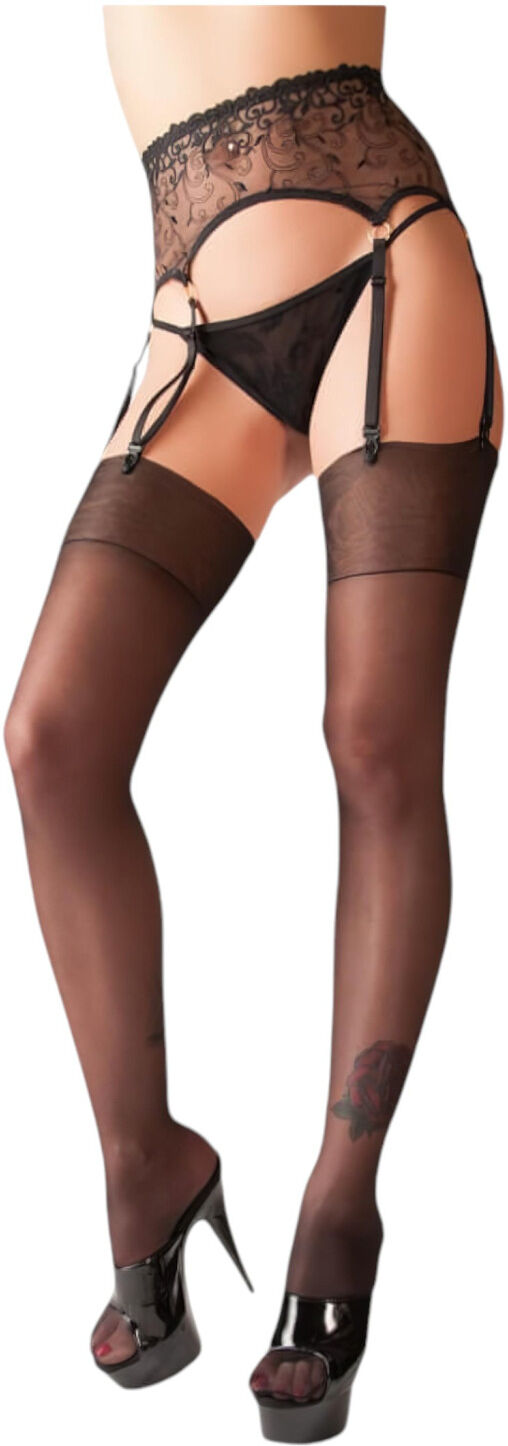 Cottelli - Silky Black Stockings - 2/S