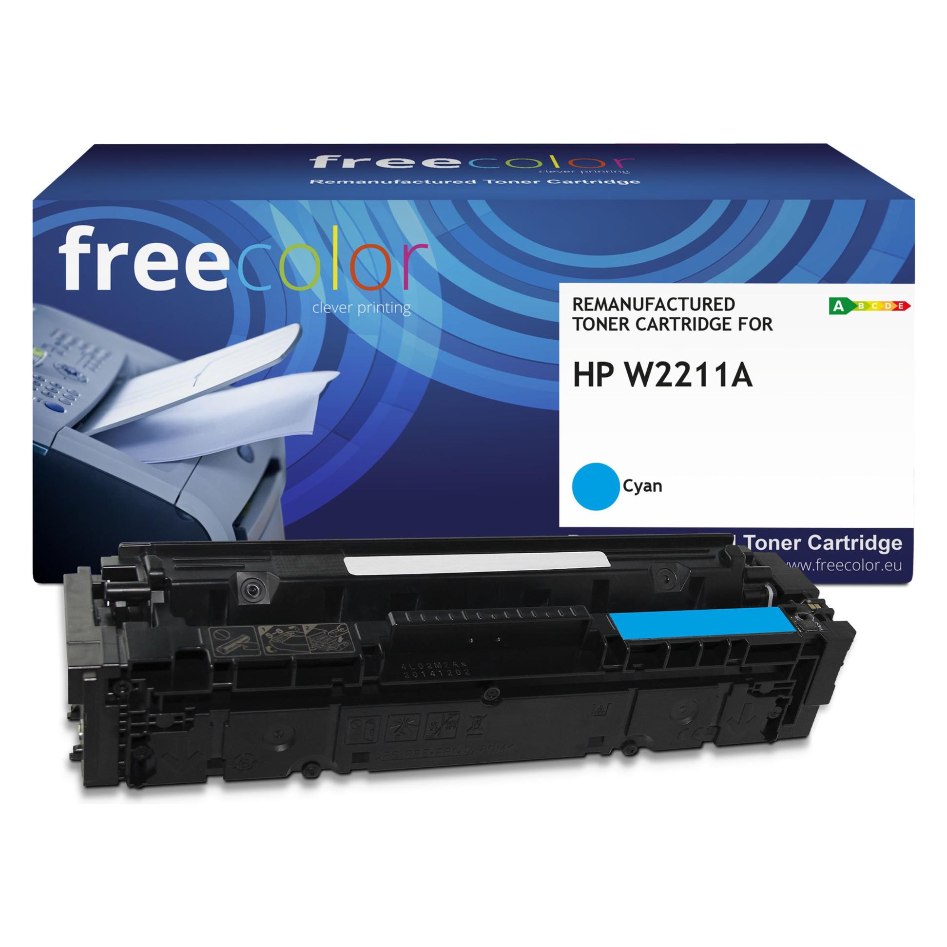 Freecolor Toner HP W2211A cyan mit chip 1250p kompatibel (K18888F7)