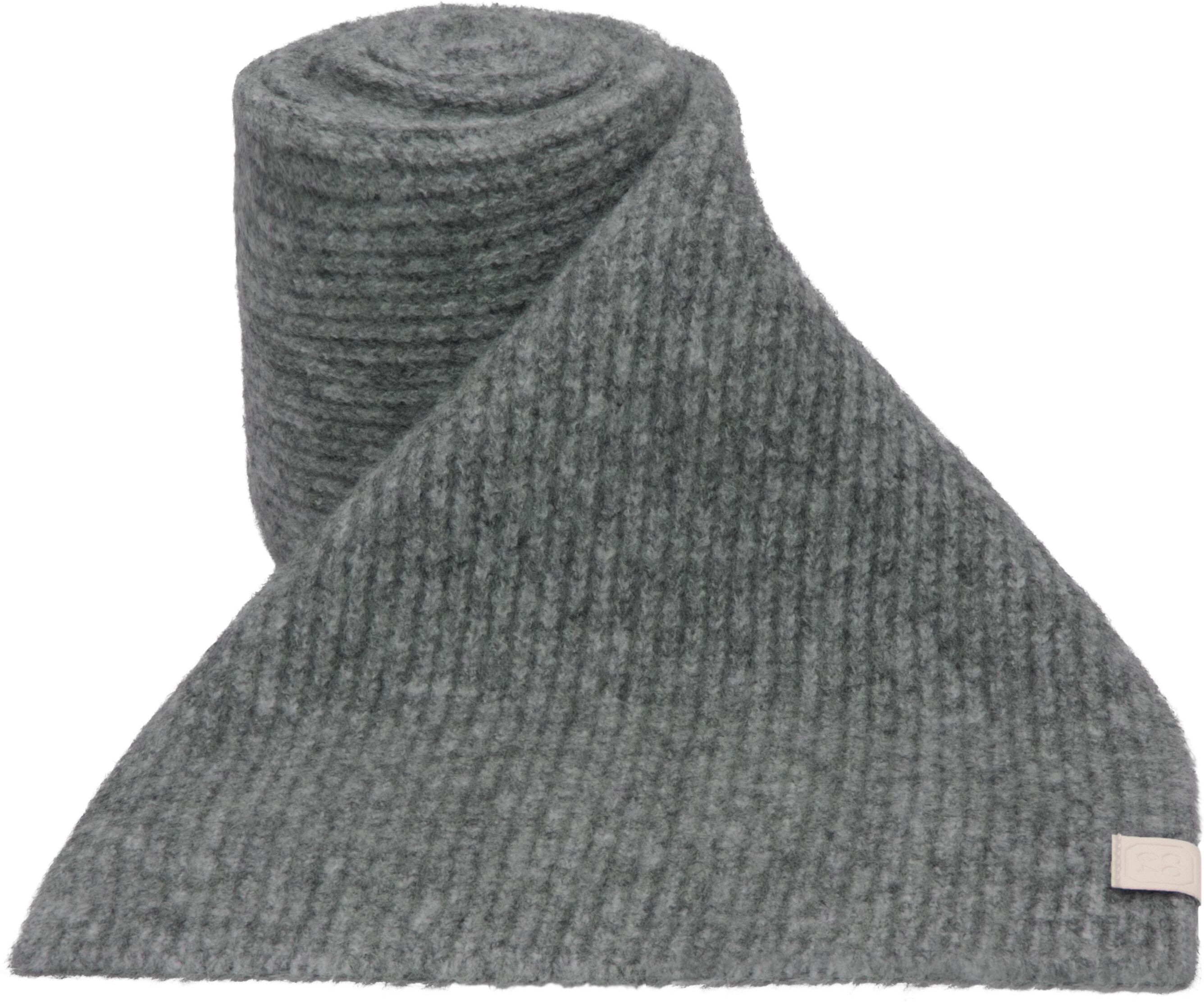 Strickschal CHILLOUTS "Guro Scarf", Damen, grau, Feinripp;Strick, Materialmix, unifarben, Modetücher Strickschal grau Einheitsgröße