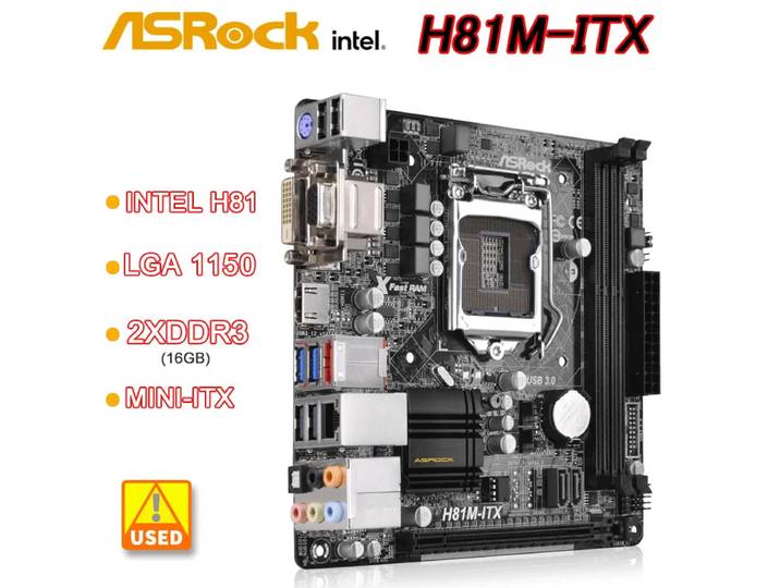 ASRock H81M-ITX Mini-ITX Carte Mère Intel H81 LGA 1150 DDR3 16 Go support i7-4790 i5-4590 i7-4770 i3-4150 cpu HDMI