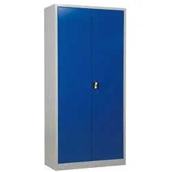 Gürkan Stahlschrank mit Flügeltüren 92 x 195 cm blau, 92x195x42 cm
