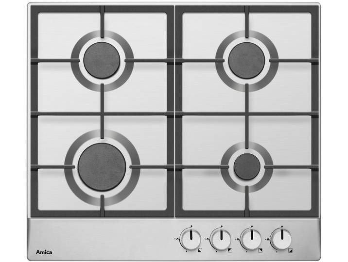 Amica Gas-Kochfeld KMG 734 000 E, Klassisches Kochen mit direkter Gasflamme und vertrauter Bedienung