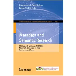 Metadata and Semantic Research, Fachbücher