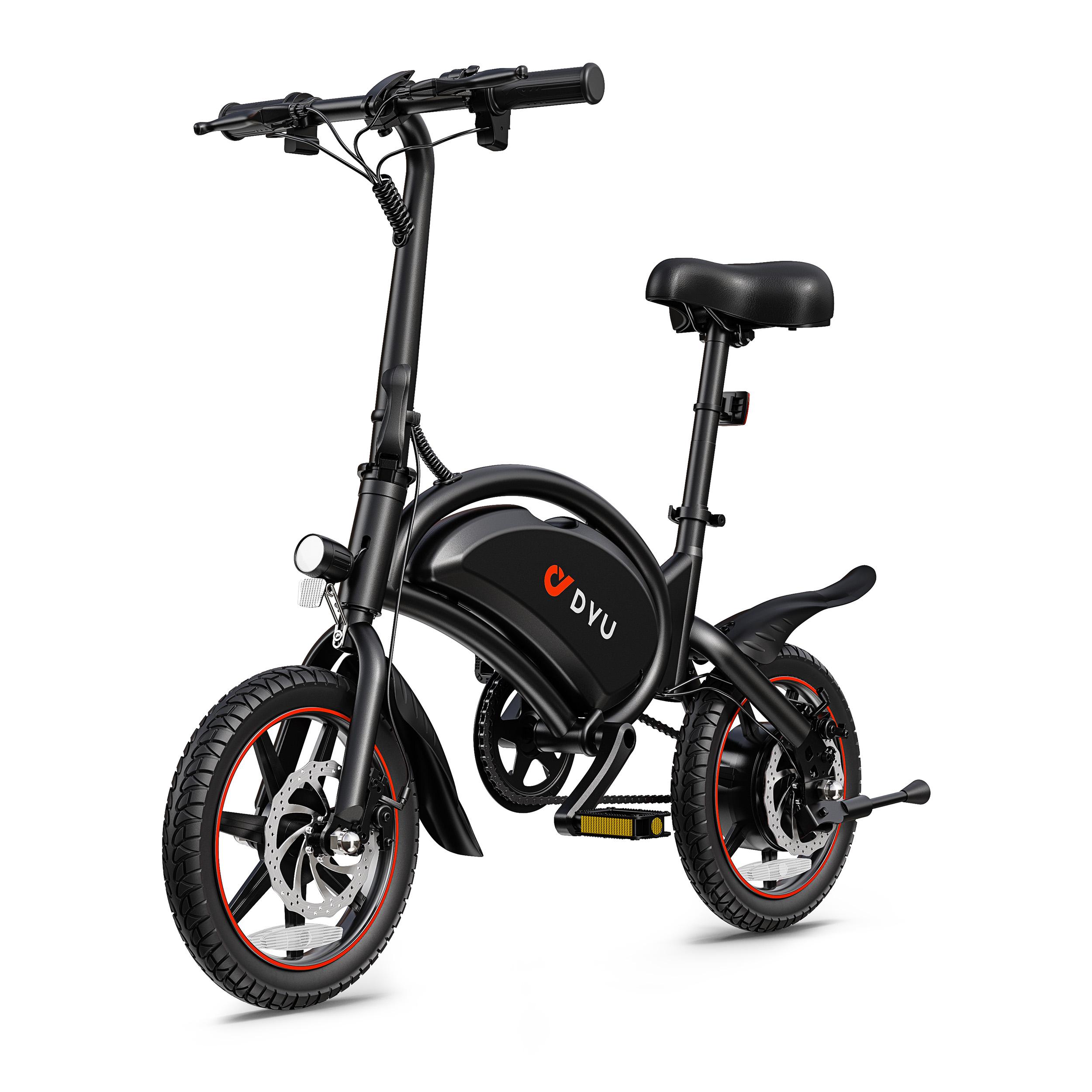 D3S leichtes klappbares Elektro-Fahrrad für Erwachsene, 14-Zoll, 250 W, 36V 10Ah, 25 km/h, Doppelscheibenbremse, Steigfähigkeit bis 15°