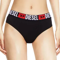 DIESEL Damen String, 3er Pack - UFST-STARS-THREEPACK, Tanga, Slip, Cotton Stretch Schwarz / L
