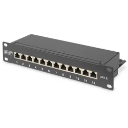 Digitus CAT 6, Klasse E Patch Panel, geschirmt, schwarz
