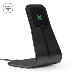 XVIDA Fast Charging Desk Stand - Inductive charger for Samsung Quick Charge 2.0 (Schwarz)