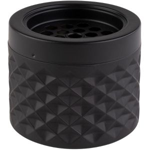 APS Aschenbecher Windaschenbecher Indoor & Outdoor, mit Deckel, Tischascher aus Glas, 9,5 x 8 cm, winddicht, 0,4L, mattschwarz