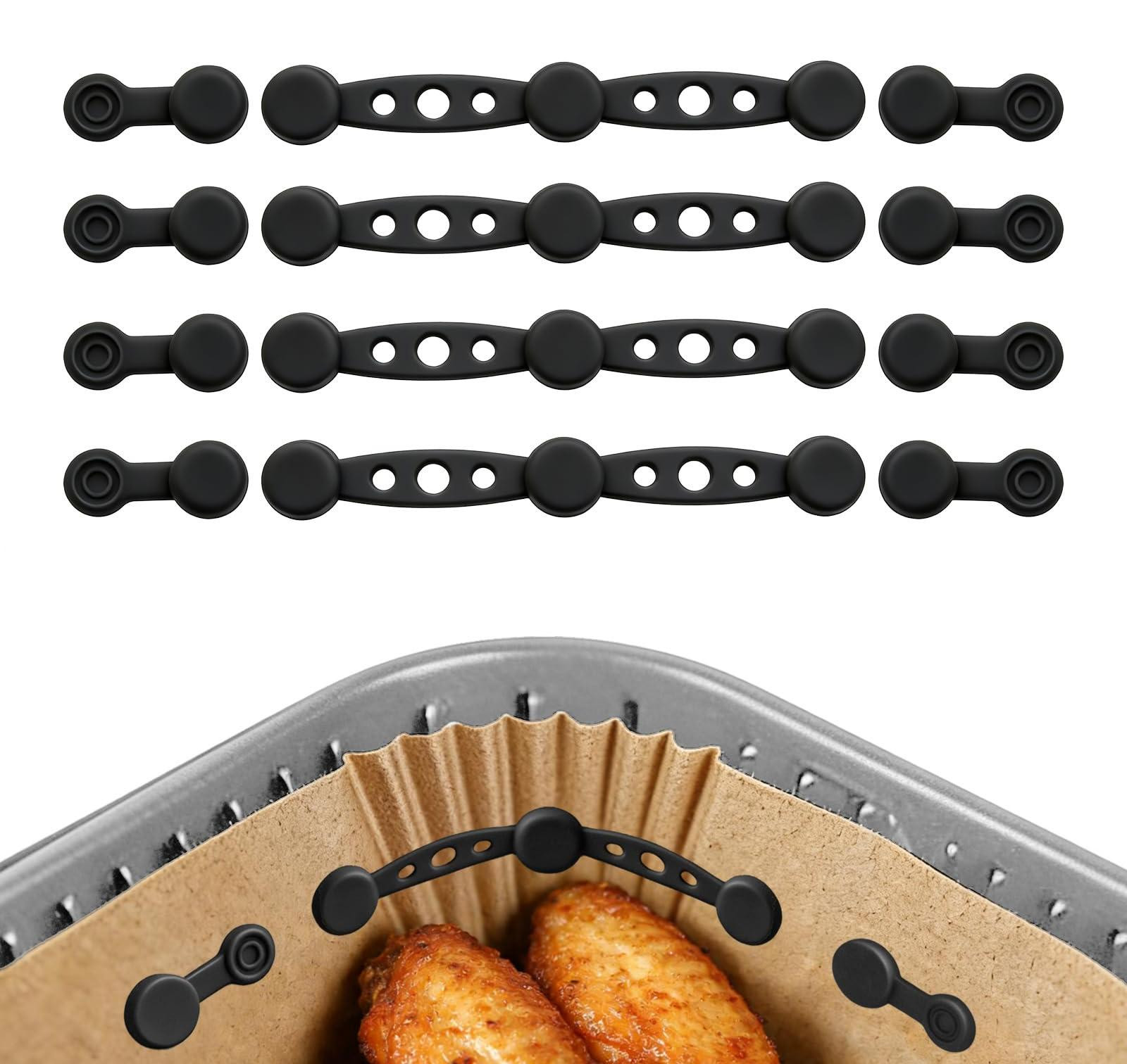 Dripio 12 magnetische siliconenclips voor heteluchtfriteuses, zwart