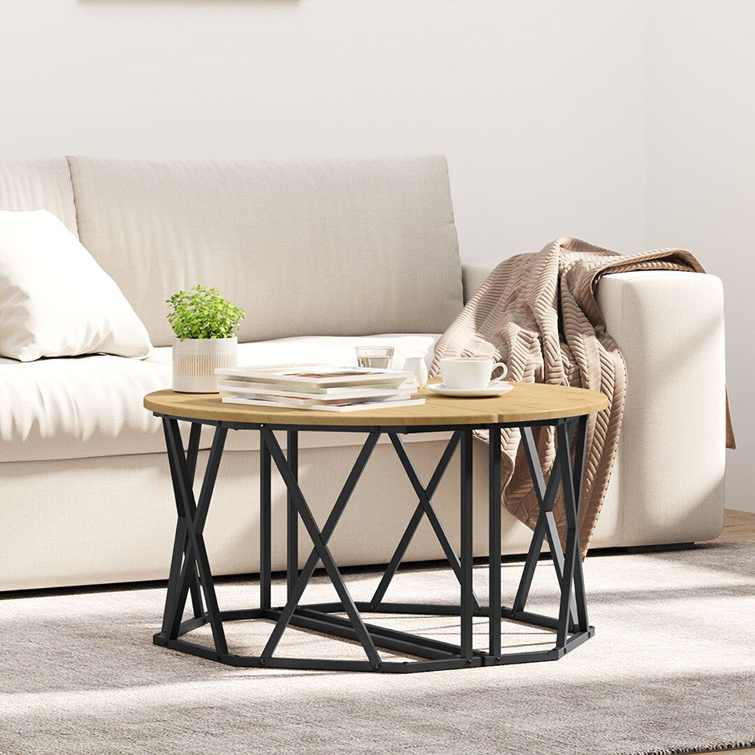 17 Stories Coffee Table Artisan Oak 42cm H X 80cm W X 80cm D