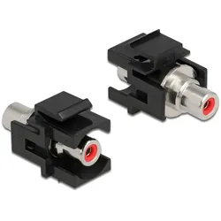 Delock Keystone Modul Cinch Buchse > Cinch Buchse rot / schwarz
