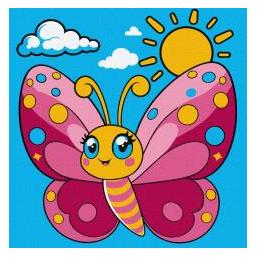 Ideyka Malen nach Zahlen - Happy Butterfly Kids (78585558)