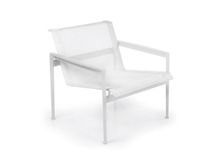 KNOLL fauteuil 1966 Lounge Chair Collection Richard Schultz (Blanc - aluminium et polyester)