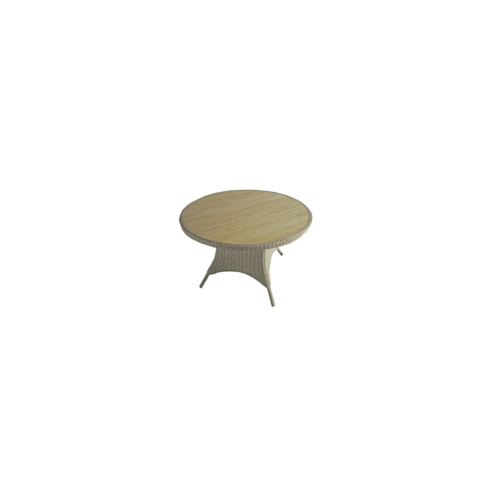 Tisch BASTIA, rund, Teak-Look