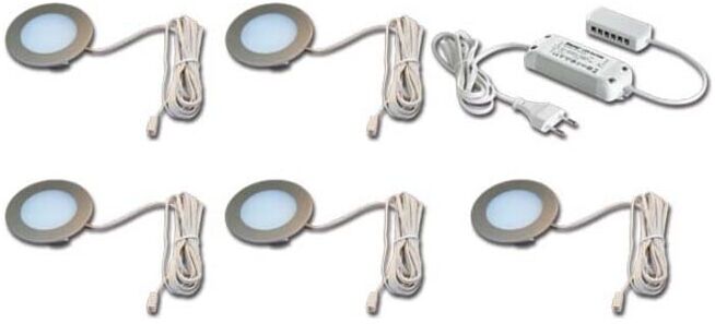 Hera Lot de 5 spots LED encastrables 3W blanc chaud Tr.24/30W 61056958002 (61056958002)
