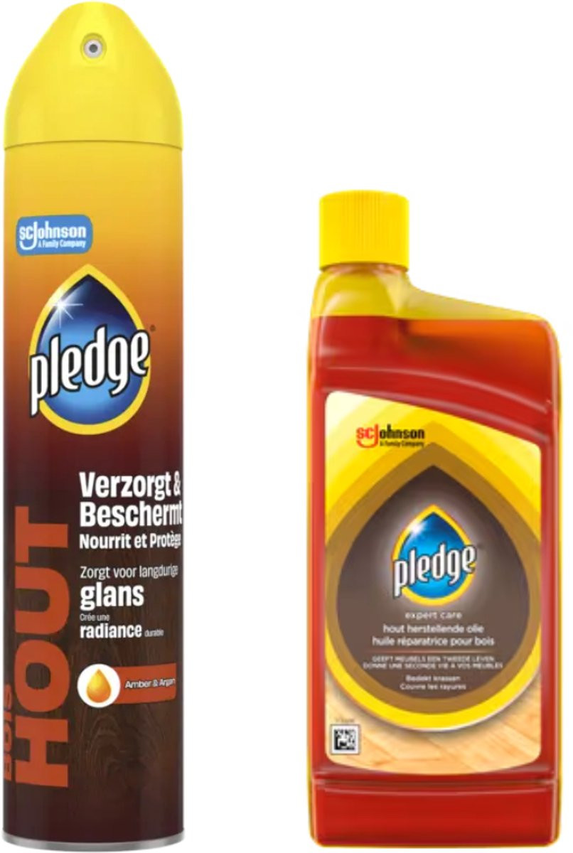 Pledge Revive It Meubelolie Spuitbus Amber & Argan 250ml en Meubeloilie 250ml