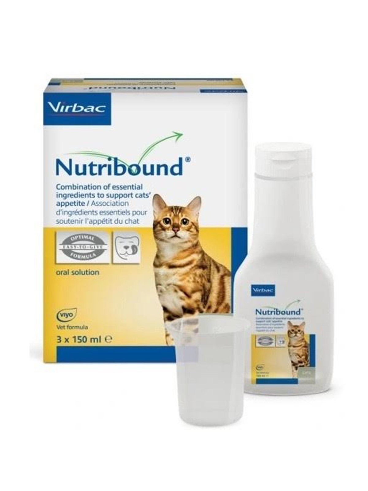VIRBAC Nutribound Convalescence - Nahrungsergänzungsmittel für Katzen - 3x150ml