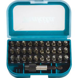 Makita Bitset P 73374, 31-teilig, Kreuzschlitz, Torx