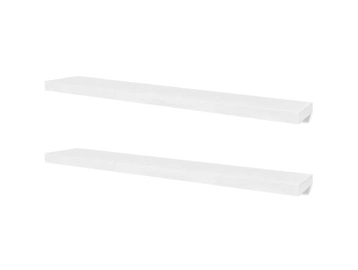 KDVXBCQJH Wandregal 4er Set Weiß 120 cm Schweberegal Board Elegantes Wandboard Viererset für Wohnzimmer und Schlafzimmer, unsichtbare Halterung schafft ordentlichen Stauraum.