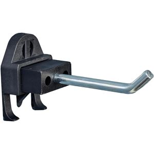 Küpper Werkzeughalter 7201-1, für Lochwand, mit schrägem Hakenende 45°, aus Kunststoff, 30 mm, 5 Stück