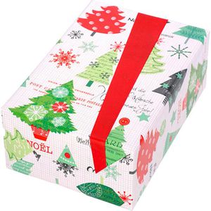 Jung-Design Geschenkpapier Cambridge, bunt / rot, 50cm x 20m