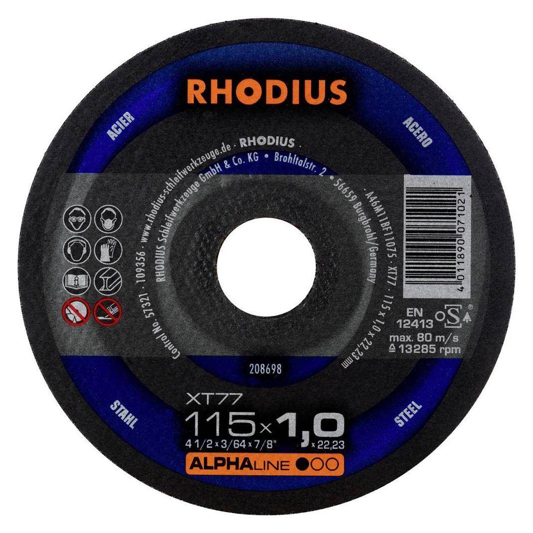 Rhodius Trennscheibe XT77 115 x 1,0mm ger. (208698)