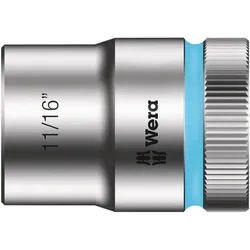 Wera 8790 HMC Zyklop-Steckschlüsseleinsatz mit 1/2"-Antrieb, zöllig Cyan - 05003624001 - Cyan
