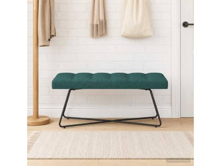 NLQMSU Sitzbank mit Knöpfen, Dunkelgrün, 110 x 40 x 46 cm, Stoff Glatte Textur, schicker Look, exquisite Details, täglicher Gebrauch, Esszimmer, Flur, stabile Struktur