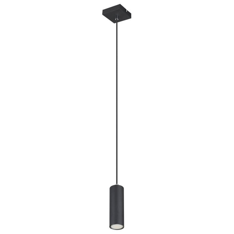 Globo Hanglamp Robby zwart metalen cilinder