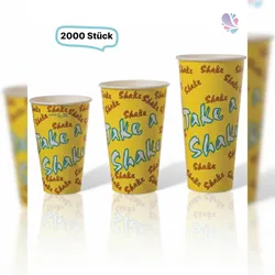 Blanc HYGIENIC Shakebecher aus Hartpapier mit PE-Beschichtung „Take a Shake“, geschmacksneutral, 2.000 Stück: Größe - 0,30 l (12oz)