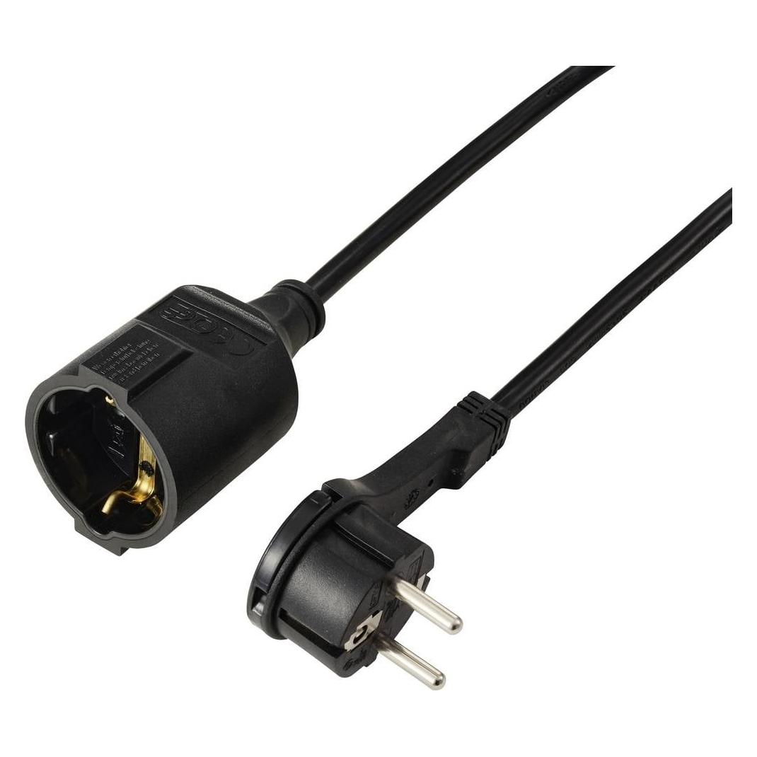 Sygonix SY-7165294 Strom Verlängerungskabel 16 A Schwarz 3.00 m H05VV-F 3G 1,5 (3 m) (SY-7165294)