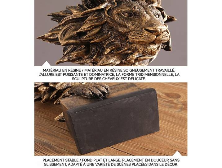 Ornements 30x17x14cm ornement de lion vintage salon bureau décoration de bureau - Aueq - cadeau ornement de lion petits objets dec