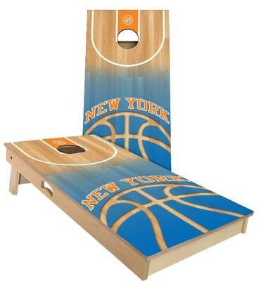 Skip's Garage New York Basketball Outdoor Cornhole Board Set