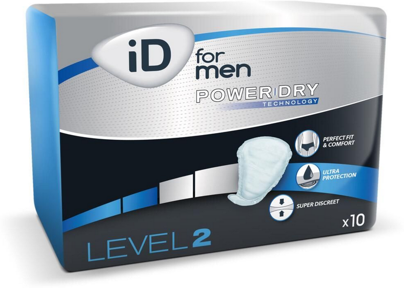Ontex iD ID For Men Level 2 - 16 paquets de 10 protections