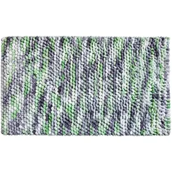 Linea Due Badteppich PUNTO silber lime 70x120 cm