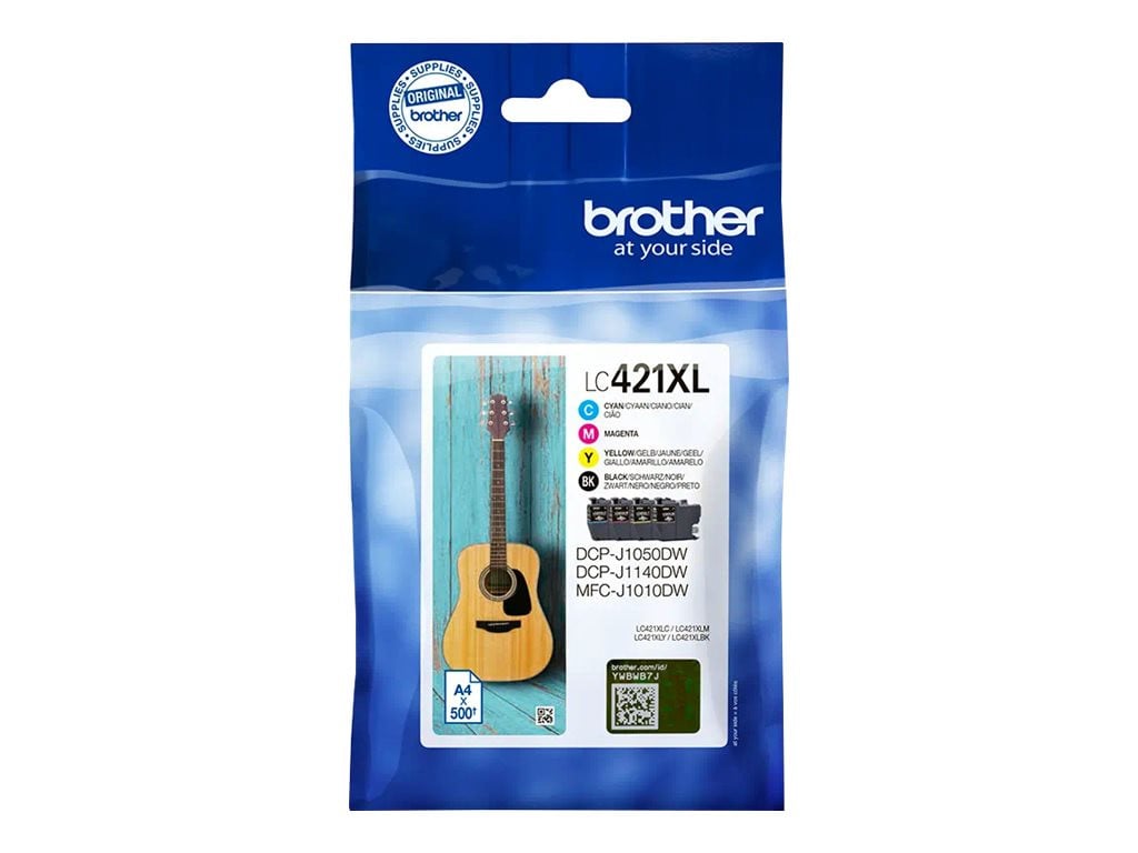 Brother LC421XLVALDR Inktcartridges Meervoudige verpakking Zwart, Cyaan, Magenta, Geel - 4 stuks