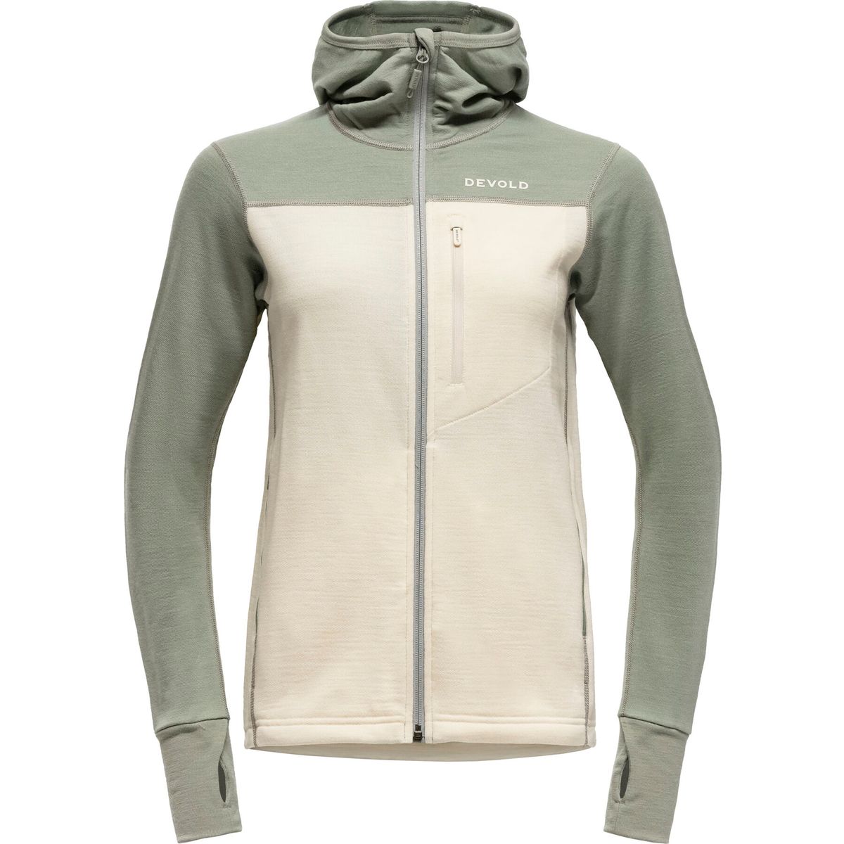 Devold of Norway Explorer Merino Hooded Jacket WMN fog (402A-clothing) S GO 262 471 A 402A S