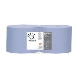 Papernet Putztuchrolle Tissue 2 lagig blau 360 m 21,5x36 cm, 1000 Abrisse/Rolle, 2 Rollen (2x) (8024929220587)