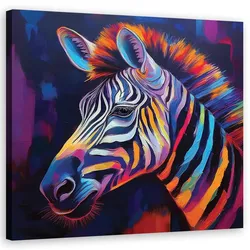 WANDBILD zebra tier pop art