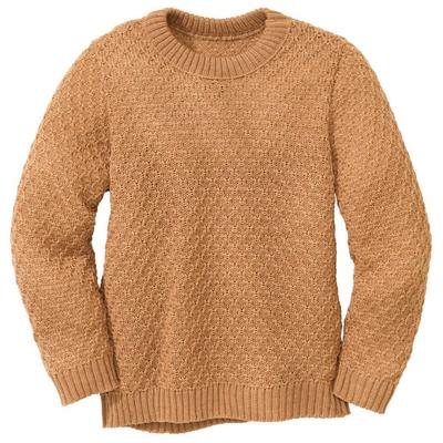 disana - Kid's Aran-Pullover - Wollpullover Gr 134/140 beige/orange