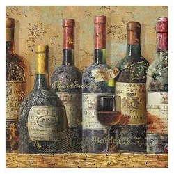 Ambiente, Servietten, Serviette "Best Wines" 33 x 33 cm 20er Packung (20 Stk., 33 x 33 cm)