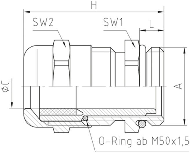 Jacob MS-Presse-étoupe 50.663 M1 (50.663 M1)